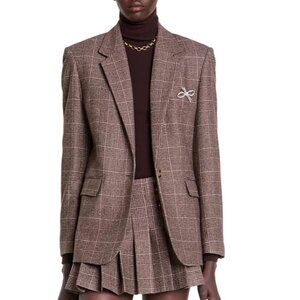 Vocelyno Bow Brooch Blazer